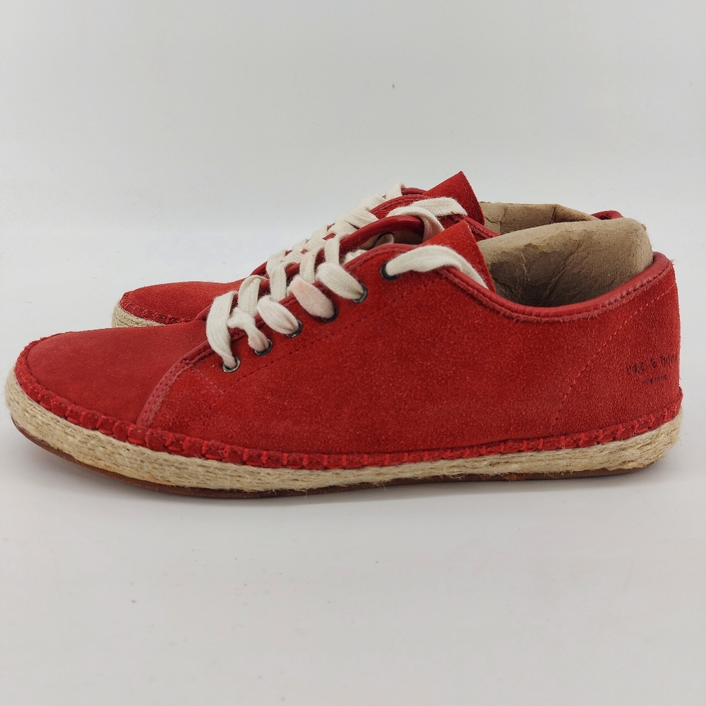 rag and bone red suede sneaker espadrilles Size 8
